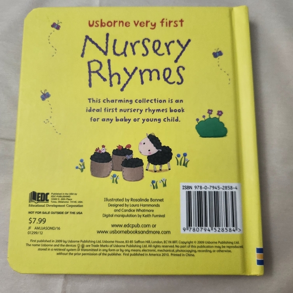 Children's Babies Books / Usborne Very First Nursery Rhymes / Bedtime - Picture 2 of 6